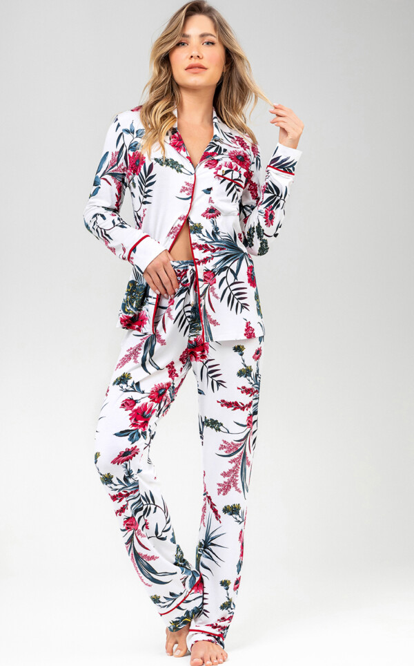 Cardigan Manga Longa com Calça Agostina