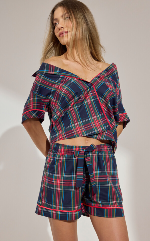 Pijama Americano Manga Curta com Shorts Izabel