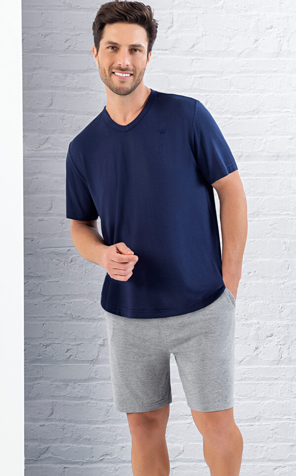 Camiseta Manga Curta com Bermuda