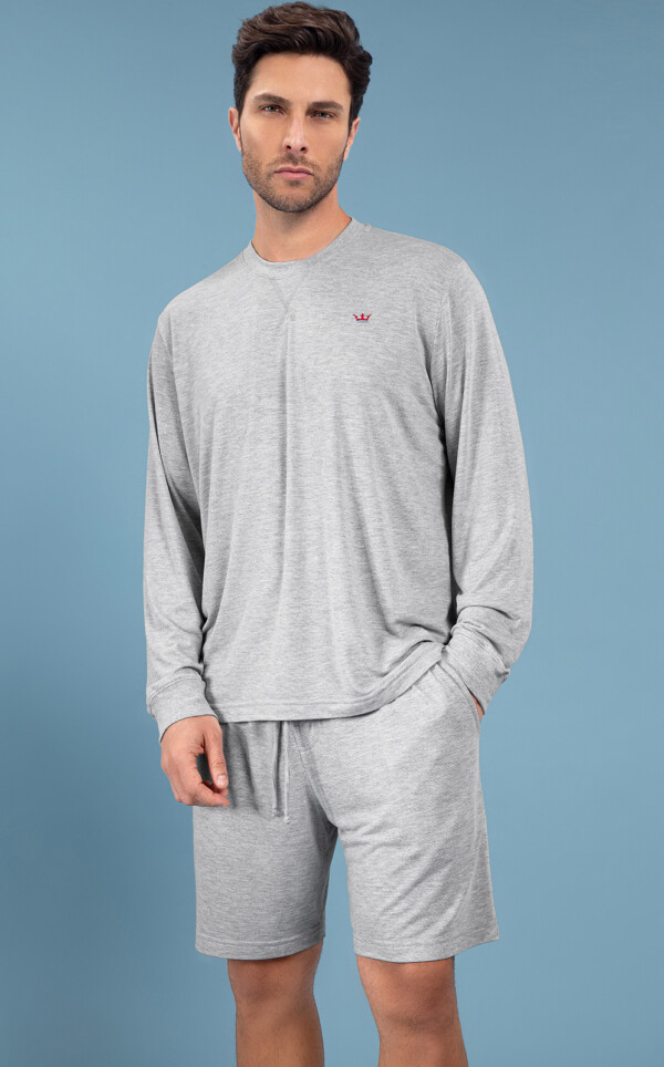 Pijama Blusa Manga Longa com Bermuda Liam