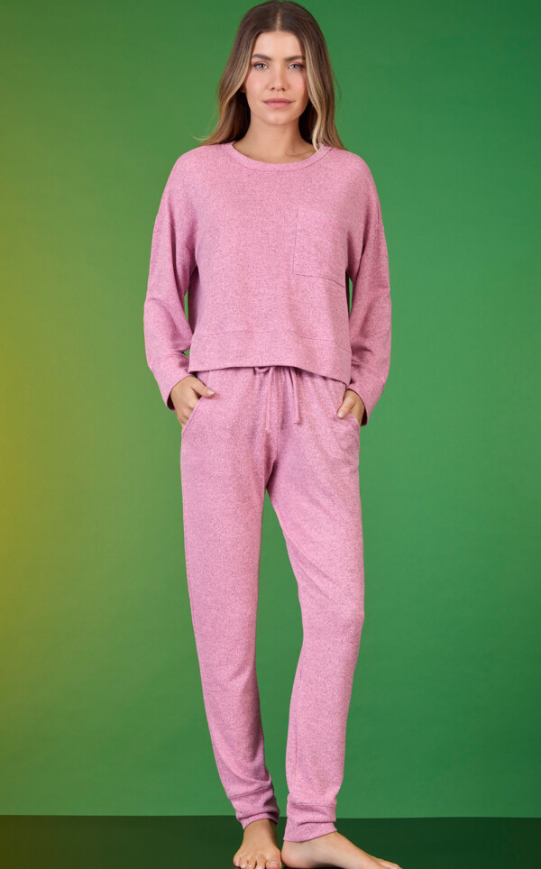 Pijama Blusa Manga Longa com Calça Jogger Iya