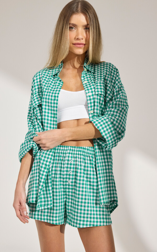 Pijama Americano Manga Longa com Shorts Sira