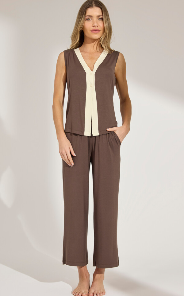 Pijama Cardigan com Calça Alisson