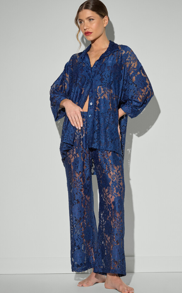 Premium - Pijama Americano Manga 3/4 com Calça Alaine