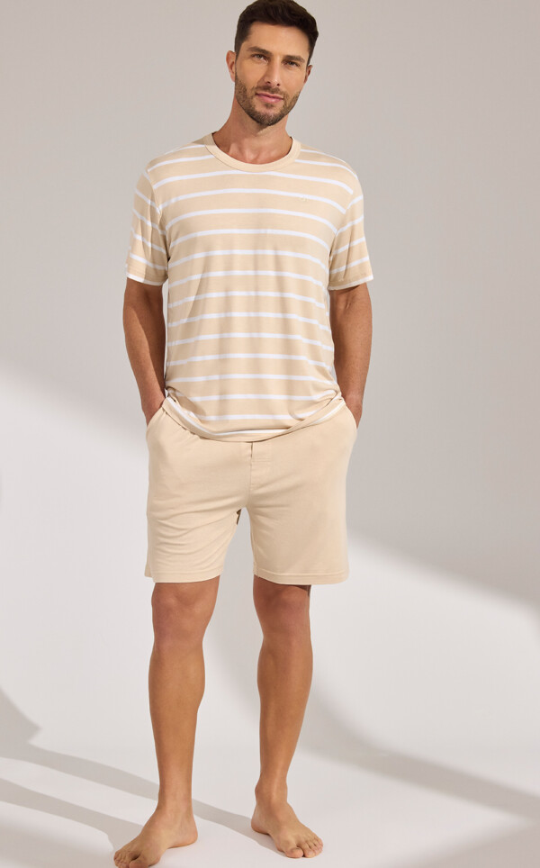 Pijama Camiseta Manga Curta com Bermuda Séan